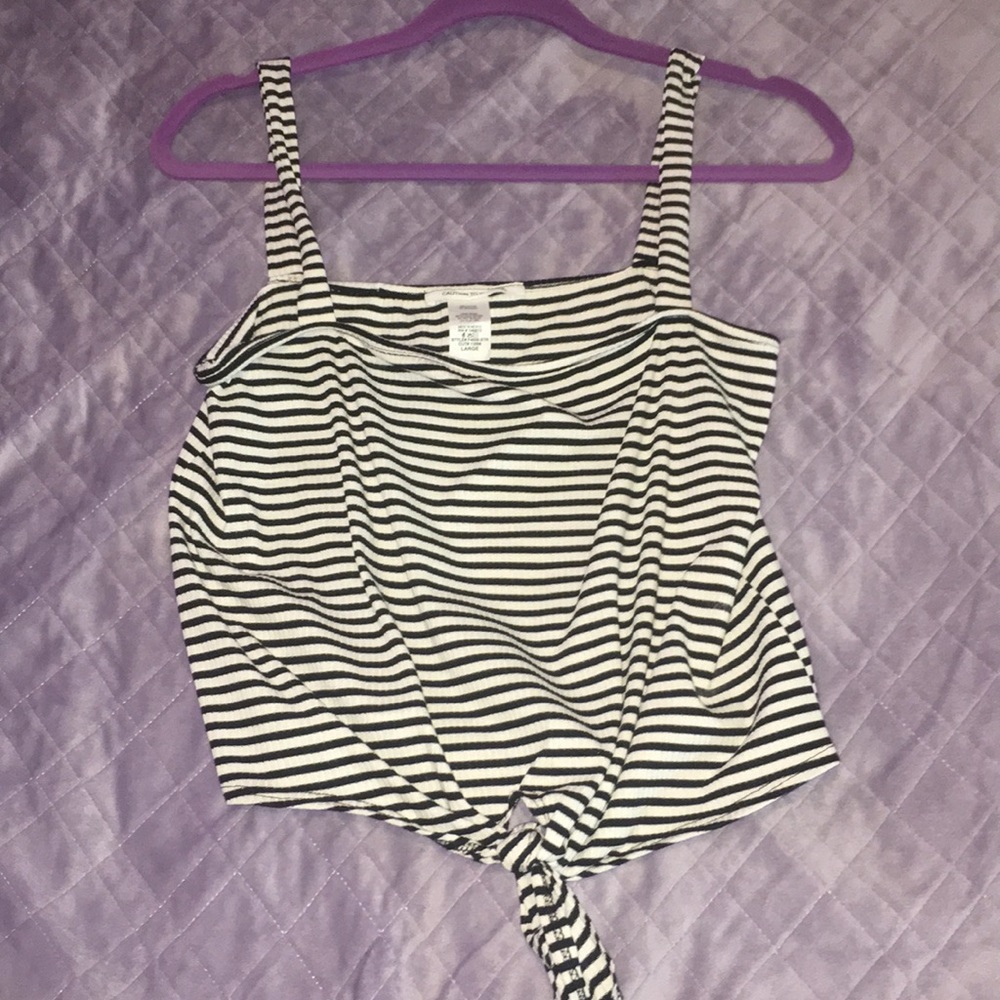Stripe Cropped Tank
